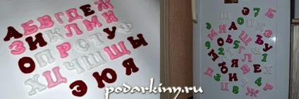 Магнітні букви і цифри з фетру своїми руками