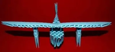 Модульне орігамі літак схема і майстер клас