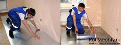 Монтаж теплого плівкового підлоги своїми руками і підключення терморегулятора (монтаж) Монтаж теплого плівкового підлоги своїми руками і підключення терморегулятора