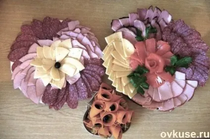 Нарізка на святковий стіл (м'ясна, сирна) - прості рецепти (стіл) Нарізка на святковий стіл (м'ясна, сирна) - прості рецепти