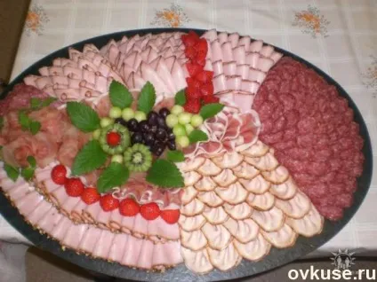 Нарізка на святковий стіл (м'ясна, сирна) - прості рецепти (стіл) Нарізка на святковий стіл (м'ясна, сирна) - прості рецепти