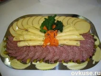 Нарізка на святковий стіл (м'ясна, сирна) - прості рецепти (стіл) Нарізка на святковий стіл (м'ясна, сирна) - прості рецепти