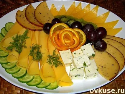 Нарізка на святковий стіл (м'ясна, сирна) - прості рецепти (стіл) Нарізка на святковий стіл (м'ясна, сирна) - прості рецепти