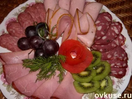Нарізка на святковий стіл (м'ясна, сирна) - прості рецепти (стіл) Нарізка на святковий стіл (м'ясна, сирна) - прості рецепти
