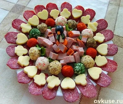 Нарізка на святковий стіл (м'ясна, сирна) - прості рецепти (стіл) Нарізка на святковий стіл (м'ясна, сирна) - прості рецепти