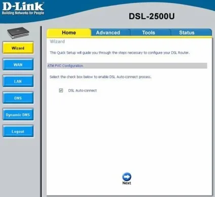 Налаштування adsl-модему d-link dsl-2500u в режимі маршрутизатора (картинки) Налаштування adsl-модему d-link dsl-2500u в режимі маршрутизатора