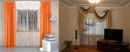 Нитяні штори в поєднанні з тюлем фото нитяні тюлі, як подовжити, відео