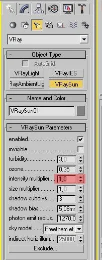 Освітлення інтер'єру за допомогою v-ray sun (освітлення) Освітлення інтер'єру за допомогою v-ray sun
