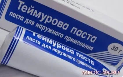 Паста Теймурова склад, показання до застосування, побічні ефекти (паста) Паста Теймурова склад, показання до застосування, побічні ефекти
