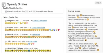 Модулі смайликів в wordpress блозі