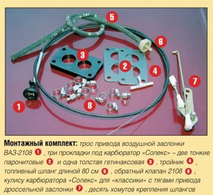 Персональний сайт - установка «солекс» на класику ваз (приводу повітряної заслінки) Персональний сайт - установка «солекс» на класику ваз
