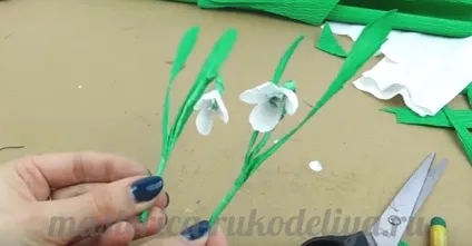 Проліски з гофрованого паперу майстер клас з відео (паперу) Проліски з гофрованого паперу майстер клас з відео