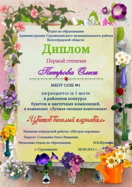 Положення про районний конкурс букетів та квіткових композицій (букетів) Положення про районний конкурс букетів та квіткових композицій