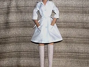 Пошиття медичного халата для ляльки - ярмарок майстрів - ручна робота, handmade (білий) Пошиття медичного халата для ляльки - ярмарок майстрів - ручна робота, handmade