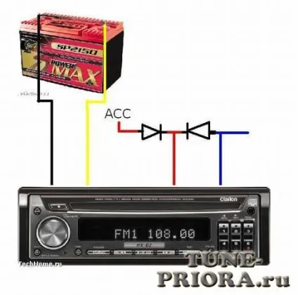 Правильне підключення магнітоли - тюнінг і ремонт lada priora (з'єднання жовтого і красног проводів магнітоли на Пріорі) Правильне підключення магнітоли - тюнінг і ремонт lada priora