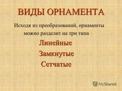 Презентація на тему складання сітчастих орнаментів на основі законів симетрії (складання) Презентація на тему складання сітчастих орнаментів на основі законів симетрії