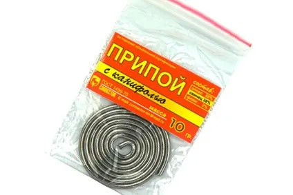 Припій з каніфоллю склад, види, характеристики, вибір