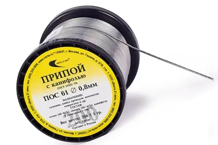 Припій з каніфоллю склад, види, характеристики, вибір