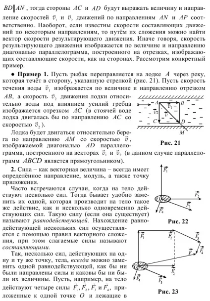 Приклади фізичних векторних величин