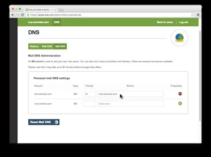 Робота з настройками dns