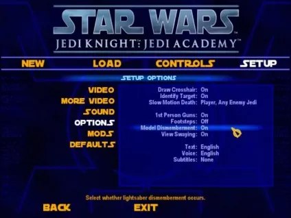 Расчлененка в jedi academy