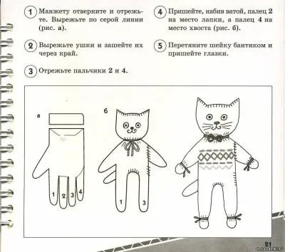 Развівашка33 - вироби з рукавичок (рукавичок) Развівашка33 - вироби з рукавичок