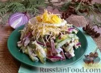 Рецепт пікантний салат з серцем, сиром, огірком на (приготування) Рецепт пікантний салат з серцем, сиром, огірком на