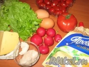 Салат з кунжутом і куркою - готуємо покроково з фото