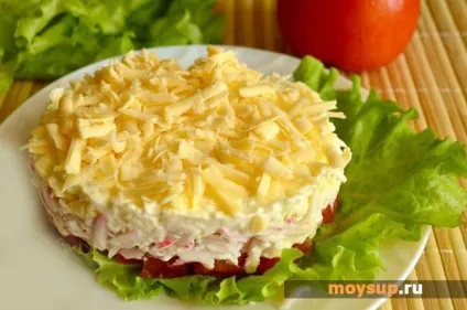 Салат з крабовими паличками, помідорами і сиром - магія смаку (салат) Салат з крабовими паличками, помідорами і сиром - магія смаку