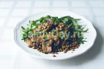 Салат зі смаженими грибами - відмінно поєднується з усіма продуктами рецепт з фото і відео (гриби смажені салат) Салат зі смаженими грибами - відмінно поєднується з усіма продуктами рецепт з фото і відео