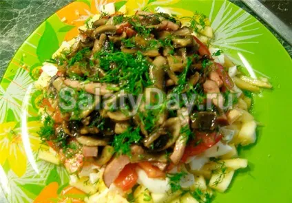 Салат зі смаженими грибами - відмінно поєднується з усіма продуктами рецепт з фото і відео (грибами) Салат зі смаженими грибами - відмінно поєднується з усіма продуктами рецепт з фото і відео