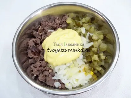 Салат зі свинячого серця