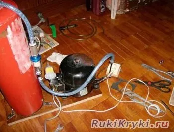 Саморобний компресор з вогнегасника
