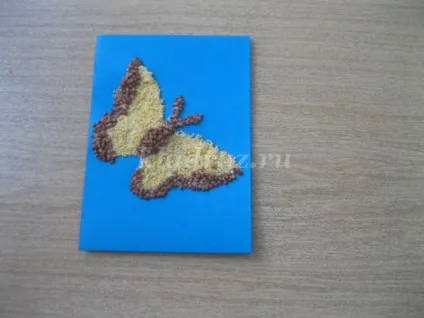 Літня аплікація для дітей з крупи (аплікації різних видів) Літня аплікація для дітей з крупи