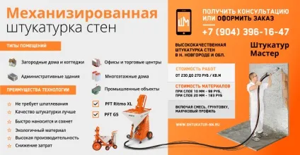 Штукатурка стін по маяках механізованим способом (механізованим) Штукатурка стін по маяках механізованим способом