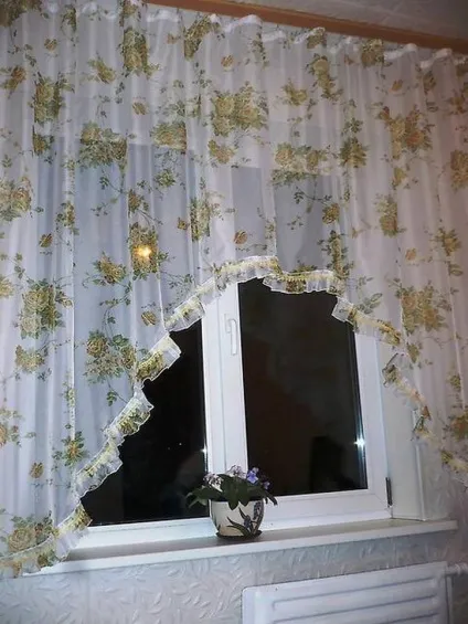 Штори на арку на кухню фото арочних вікон, форма штор своїми руками, тюлі та фіранки на двері, (штори на арку на кухню) Штори на арку на кухню фото арочних вікон, форма штор своїми руками, тюлі та фіранки на двері,