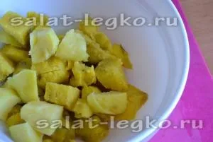 Ситний салат з картоплі без м'яса (картоплі) Ситний салат з картоплі без м'яса