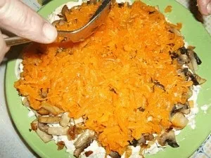 Листковий салат з грибами і куркою, салати шарами рецепти (салат) Листковий салат з грибами і куркою, салати шарами рецепти