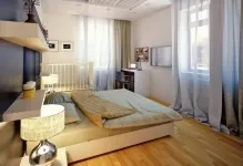 Спальня з дитячим ліжечком в батьківській кімнаті з висувним місцем, дизайн і фото інтер'єр (ліжечком) Спальня з дитячим ліжечком в батьківській кімнаті з висувним місцем, дизайн і фото, інтер'єр