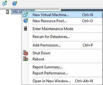 Створення віртуальної машини на vmware esxi за допомогою vsphere client