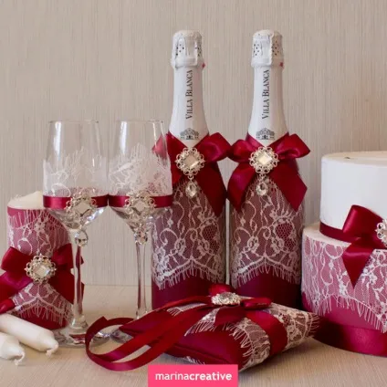Весільне шампанське, decor - creative