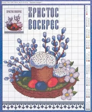 Схеми вишивки хрестиком на пасхальну тематику (свято паски хрестовий) Схеми вишивки хрестиком на пасхальну тематику