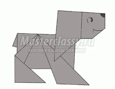 Схема орігамі вовк своїми руками () Схема орігамі вовк своїми руками