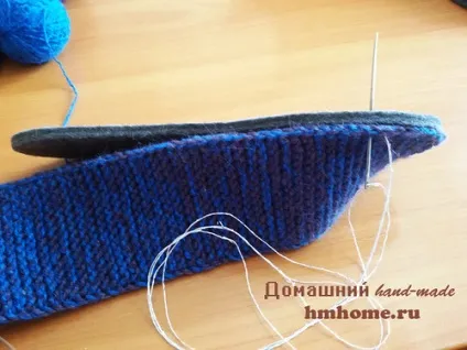 Тапочки на підошві в'язані спицями - домашній hand-made (тапочки) Тапочки на підошві в'язані спицями - домашній hand-made