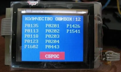 Бортовий комп'ютер для ваз з кольоровим дисплеєм і тачскріном