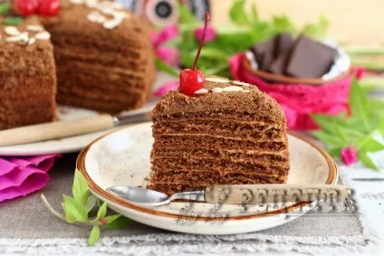 Торт дамський каприз - рецепт з фото крок за кроком в домашніх умовах (шоколадний медовик рецепт з фото) Торт дамський каприз - рецепт з фото крок за кроком в домашніх умовах