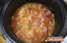 Тушкована картопля з сардельками і сиром в мультиварці покроковий рецепт з фотографіями (мультиварці) Тушкована картопля з сардельками і сиром в мультиварці покроковий рецепт з фотографіями