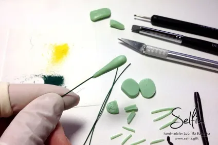 Тюльпани з полімерної глини (частина 1) - sweetybijou - world of polymer clay (зелених листів квітки змішування) Тюльпани з полімерної глини (частина 1) - sweetybijou - world of polymer clay