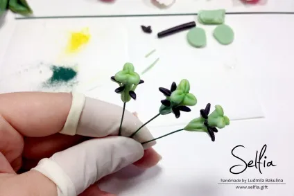 Тюльпани з полімерної глини (частина 1) - sweetybijou - world of polymer clay (зелених листів квітки) Тюльпани з полімерної глини (частина 1) - sweetybijou - world of polymer clay