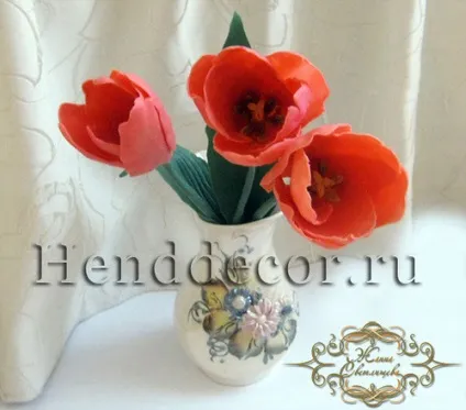 Тюльпани з полімерної глини - калейдоскоп декору (полімерної) Тюльпани з полімерної глини - калейдоскоп декору